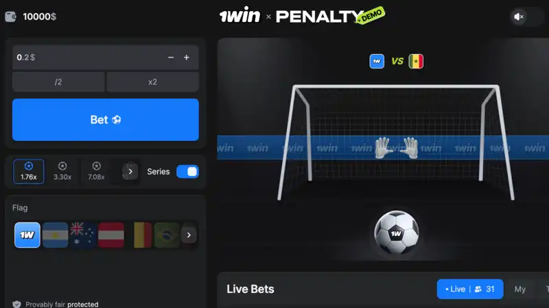Virtual Penalty Shootout game screenshot